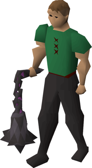 Viggora's chainmace (u) equipped.png