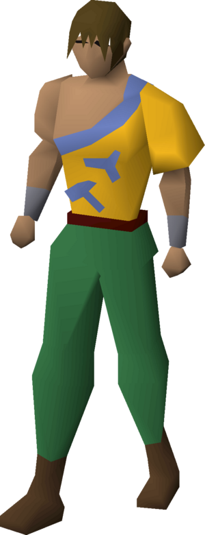 Tribal top (yellow) equipped male.png
