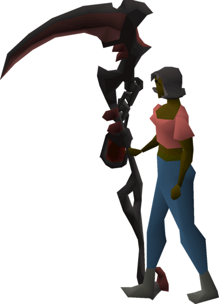 File:Sanguine scythe of vitur equipped female.png