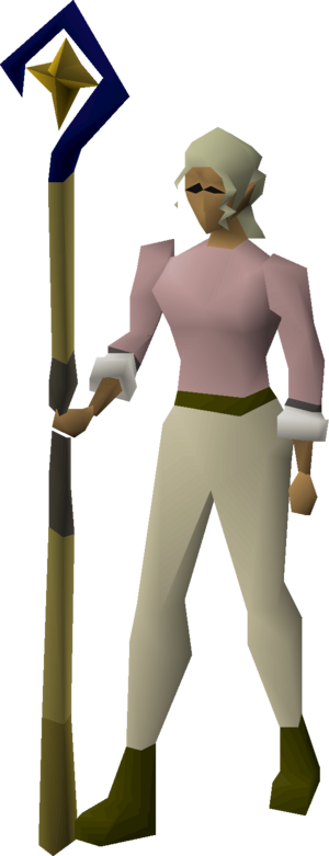 Saradomin crozier equipped female.png