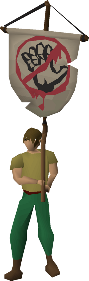 Protest banner (brown) equipped male.png