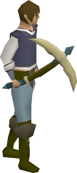 Dragon pickaxe (or) (Trailblazer) equipped male.png