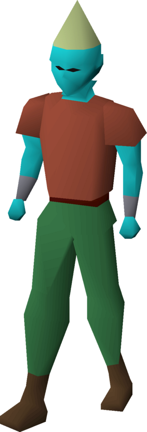 Gnome child mask (skin tone 11 cyan) equipped male.png