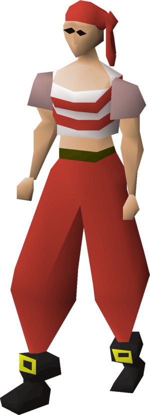 Pirate clothing (red) equipped female.png