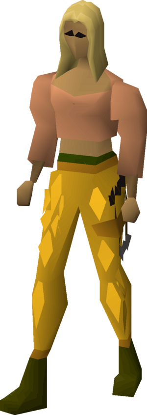 Gilded d'hide chaps equipped female.png