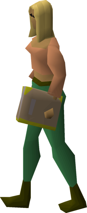 Damaged book (Bandos) equipped female.png