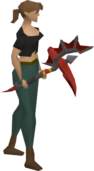 Dragon pickaxe (or) equipped female.png